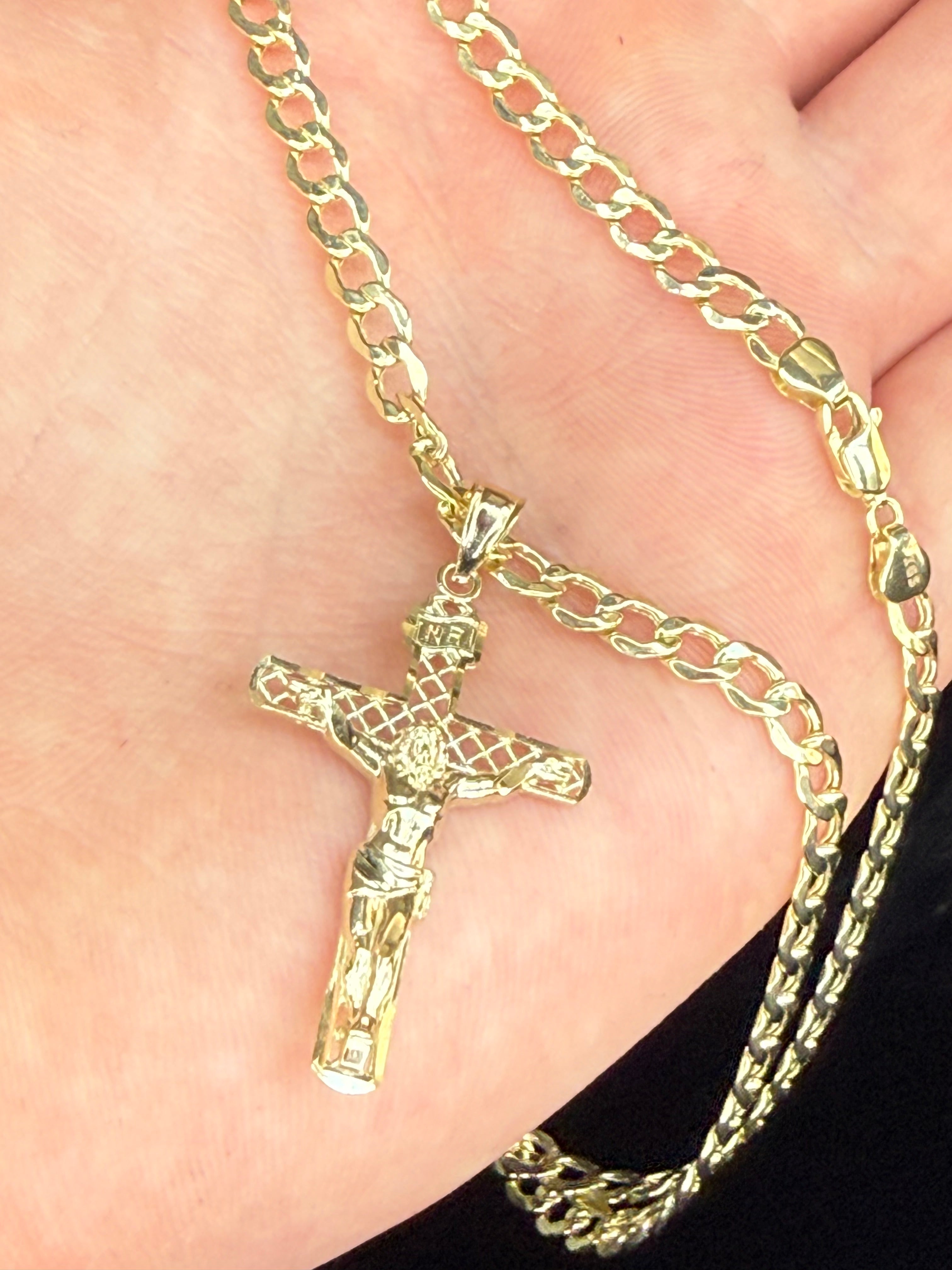 Cuban chain + cross pendant