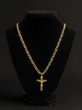 Cuban chain + cross pendant